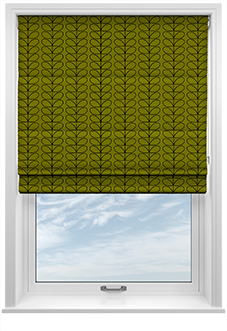 Orla Kiely Linear Stem, Olive & Black - Twist&Fit Roman Blind